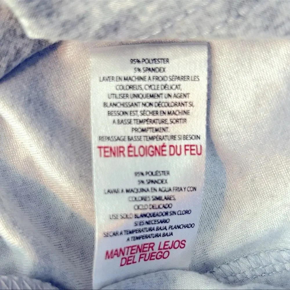 Rae Dunn Dream Gray Button Front Pajama Shirt Large - Picture 11 of 13